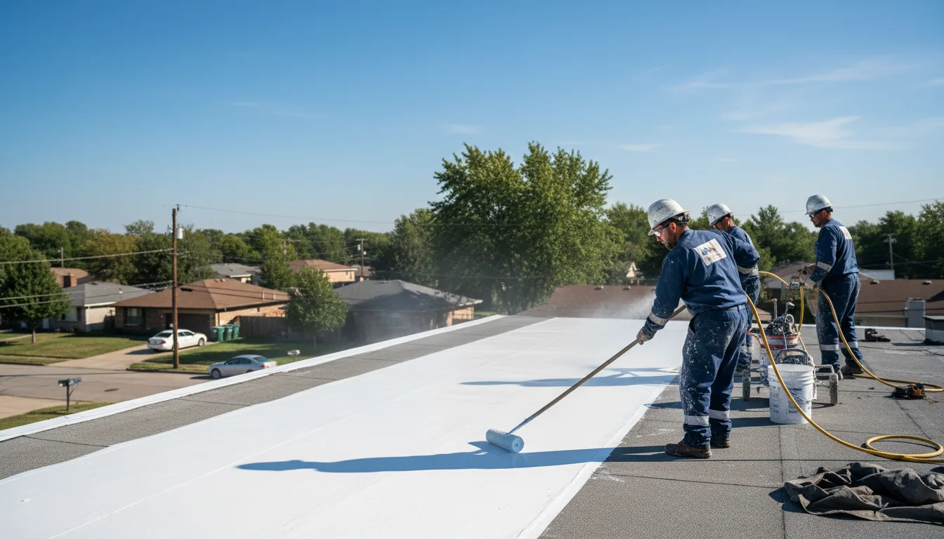 Commercial roof coating in Goodrich, TX near me
